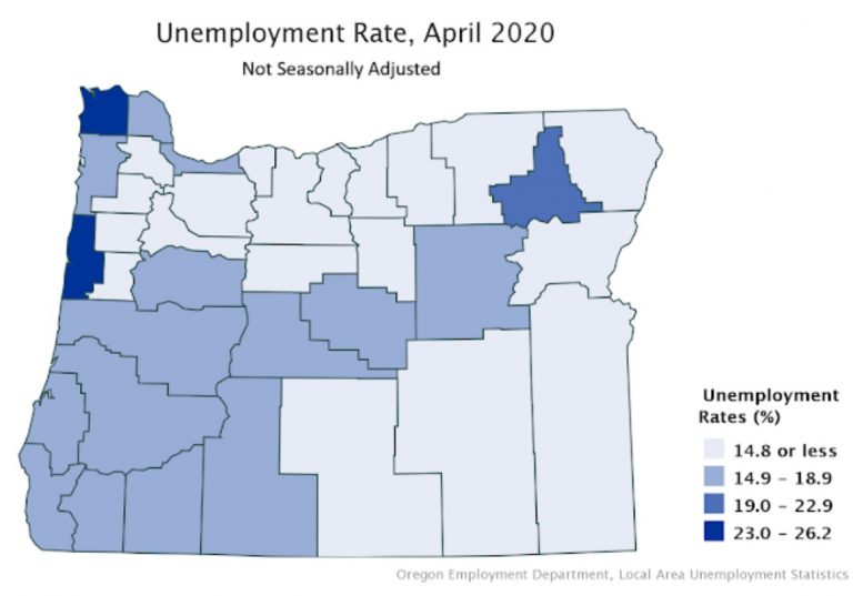 Unemployment rate by county